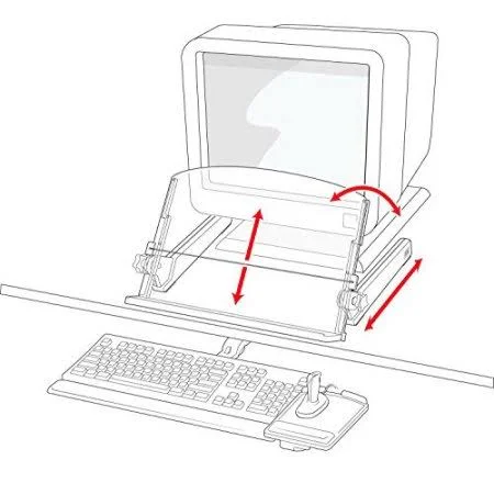 3M Adjustable In-Line Paper Document Copy Holder with Elastic Line Guide - 18-inch Wide, 300 Sheet Capacity, Weighted Base (DH640