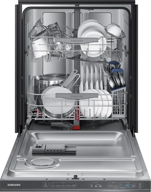 Samsung Black Stainless Dishwasher (DW80J7550UG)