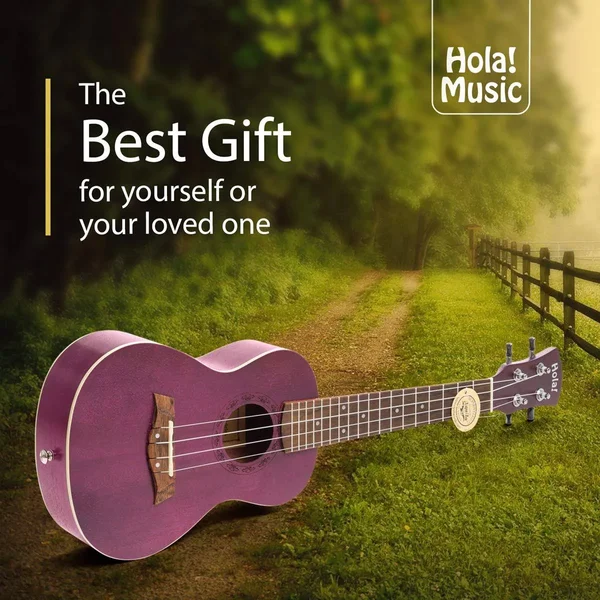 Concert Ukulele Bundle, Deluxe Series by Hola! Music (Model Hm-124pp+), Bundle Includes: 24 inch Mahogany Ukulele with Aquila Ny
