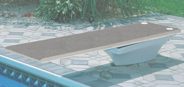 6& Frontier II Silver Gray Diving Board & White Spring Stand