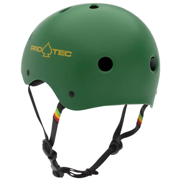 Pro-Tec Classic Skate Helmet- Matte Rasta Green - S