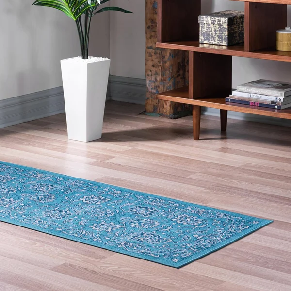 Lucerne Blue 6 ft Runner Area Rug