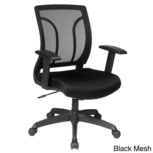 Office Star Screen Back Chair with Mesh - Grey
