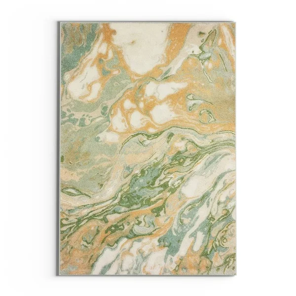 Style Haven Organic Abstract Rust/Teal Area Rug - 7&10x22 x 10&10x22 7&10x22x10&10x22
