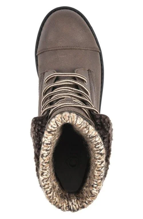 Cliffs by White Mountain Duena Women's Combat Boots - Size: 8.5 Wide, Brown