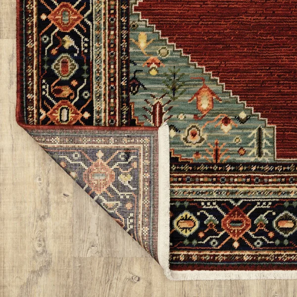 Oriental Weavers Lilihan 5503M Red Blue Area Rug 2' x 6'