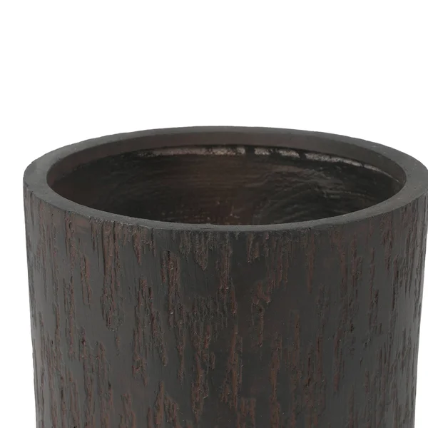 LuxenHome Light Gray MgO Round Planter