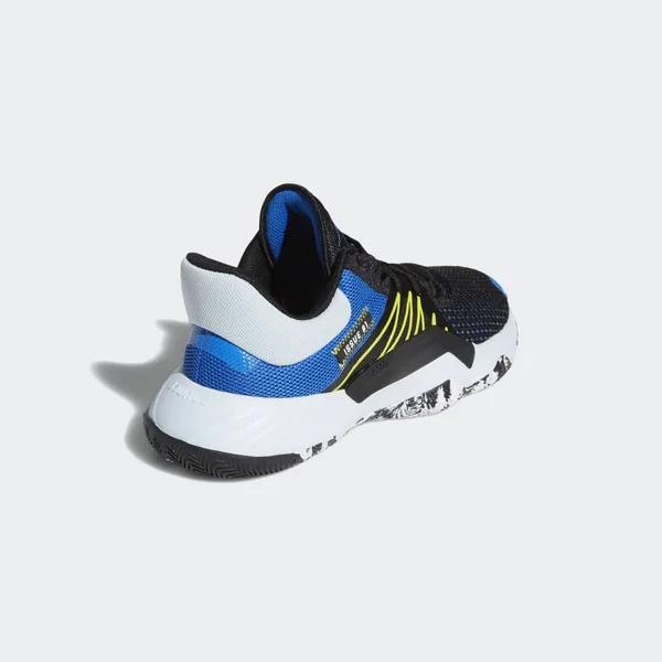 Adidas D.O.N. Issue #1 Core Black/Glory Blue/Shock Yellow Grade School Kids& Basketball Shoes - Size: 3.5