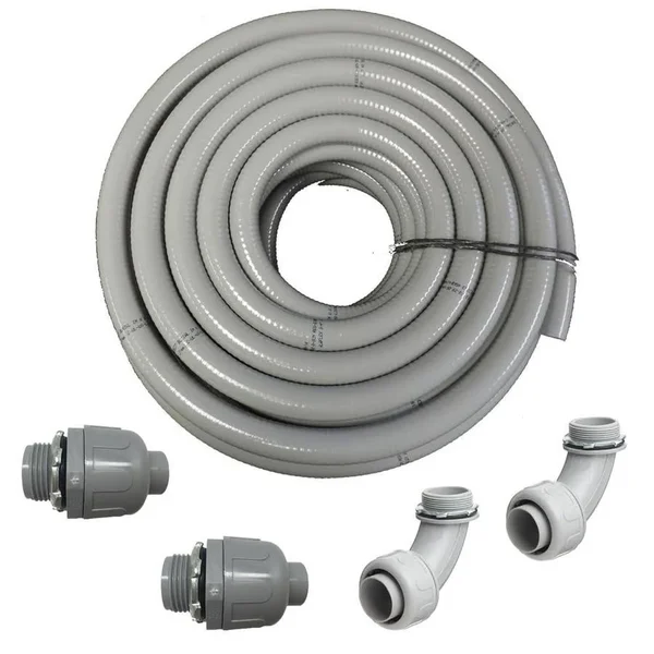 HYDROMAXX 1-1/2-in x 50-ft Non-Metal Liquid-Tight Conduit in Gray - LT112050F