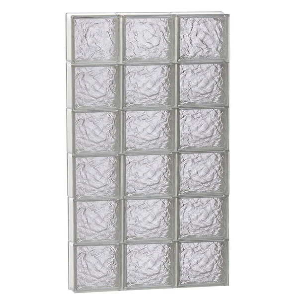 REDI2SET Ice Pattern Frameless Replacement Glass Block Window (Rough Opening: 24-in x 48-in; Actual: 23.25-in x 46.5-in) 2448SIC