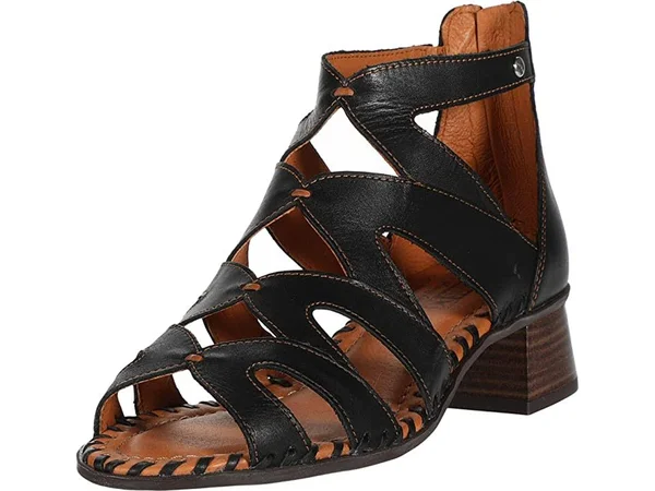 Pikolinos Women's Melilla Gladiator Sandal W4g-1907, Size: 36, Black Calfskin