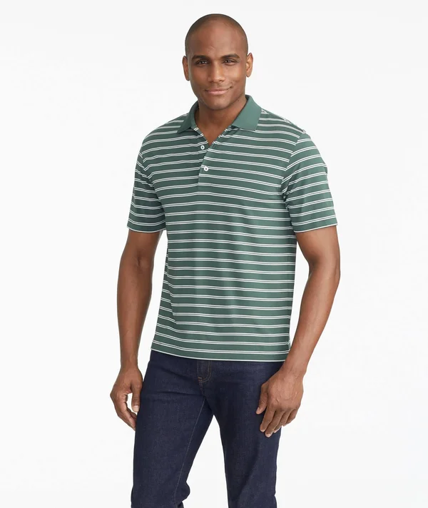 UNTUCKit The Luxe Performance Polo Men's Clothing Dark Green : 3XL Regular Fit