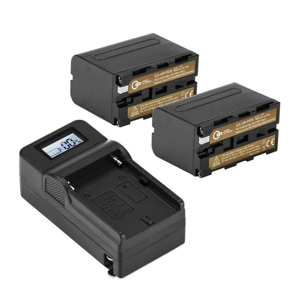 Green Extreme 2 Pack Np-f970 Battery and Compact Smart Charger Kit (7.2v 7800mAh)