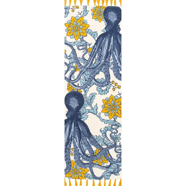 nuLOOM Rugs Thomas Paul Flatweave Cotton Octopus Multi 2& 8x22 x 10& Runner Rug