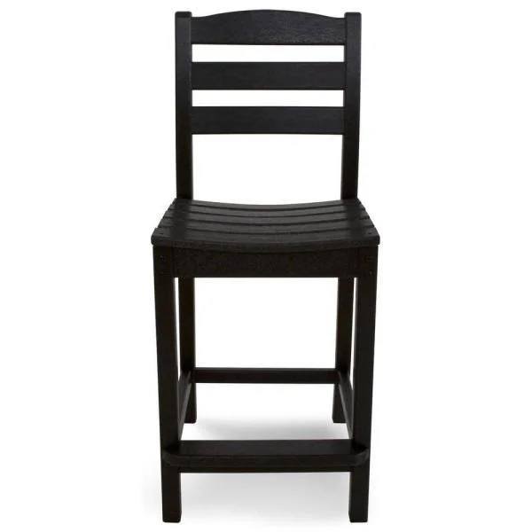 Polywood La Casa Café Counter Side Chair - Black