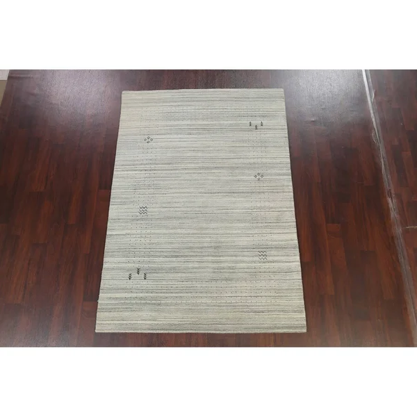Contemporary Gabbeh Oriental Area Rug 5x8