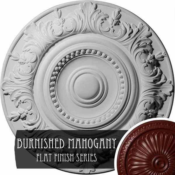 20 7/8x22OD x 1 1/4x22P Biddix Ceiling Medallion Brushed Mahogany Finished