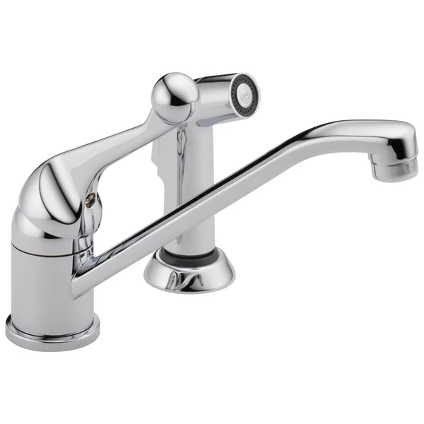 Delta 175lf-wf Classic Chrome Single Handle Kitchen Faucet with Spray