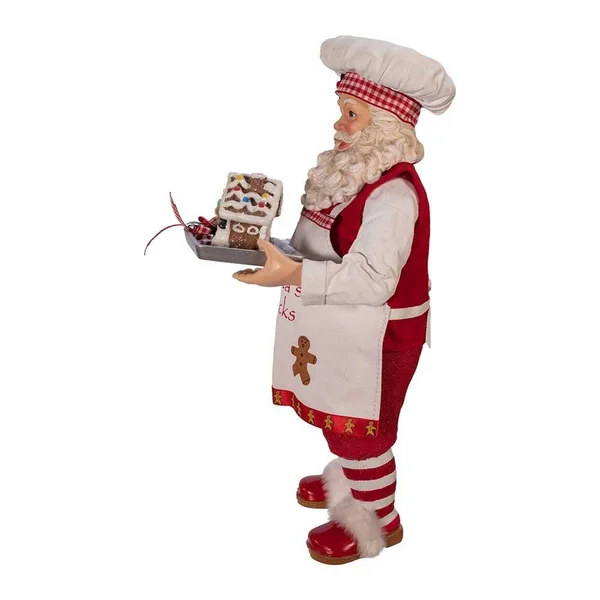 Kurt Adler 11x22 Fabriche Gingerbread Chef Santa