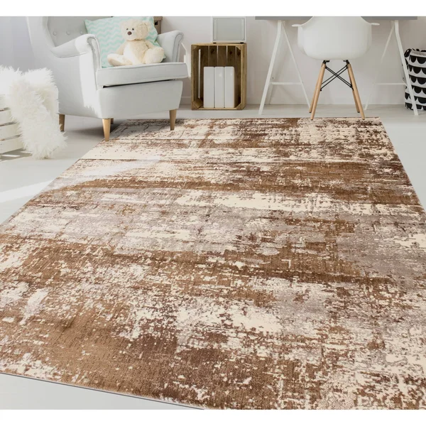 Noori Rug Lagoon Don Abstract Rug - 3&3x22 x 5&3x22 - Beige/Navy