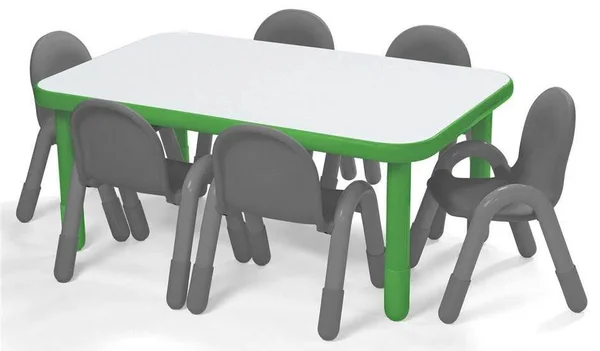 Baseline 48x22 x 30x22 Rectangular Table - Shamrock Green with 18x22 Legs