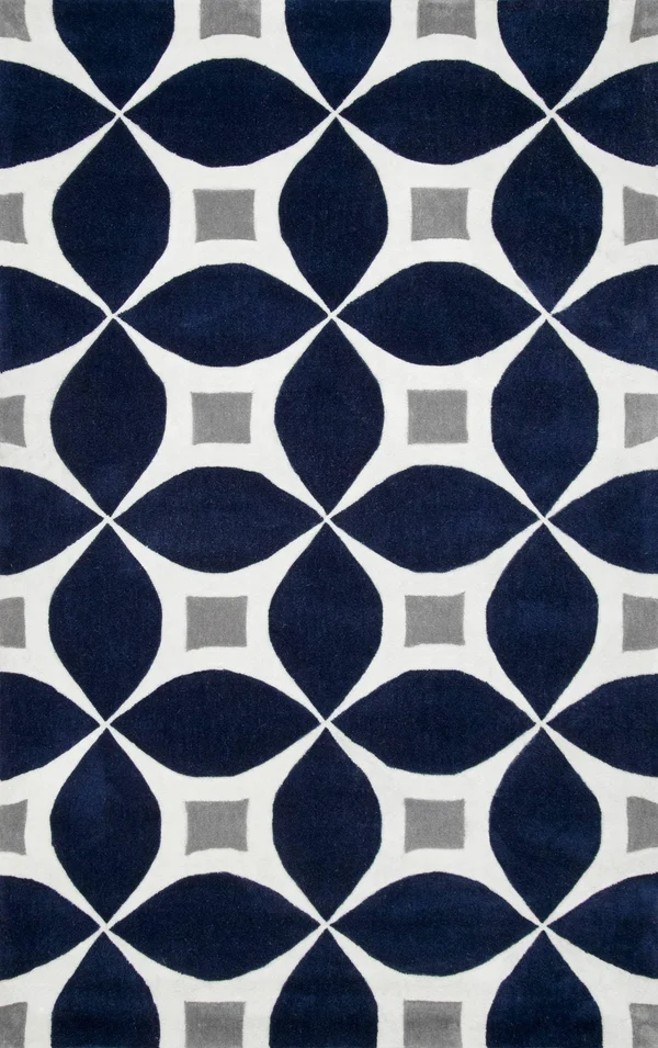 nuLOOM Gabriela Contemporary Runner Rug, 2& 6x22 x 10&, Navy