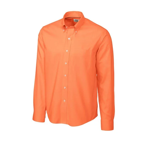 Cutter & Buck Men's Epic Easy Care Nailshead Long Sleeve Mcw Black