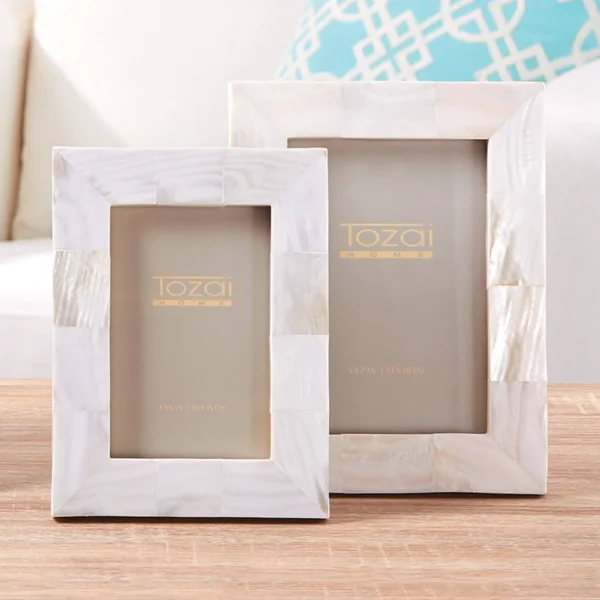 Two's Company Pearly White Frames (Set of 2)