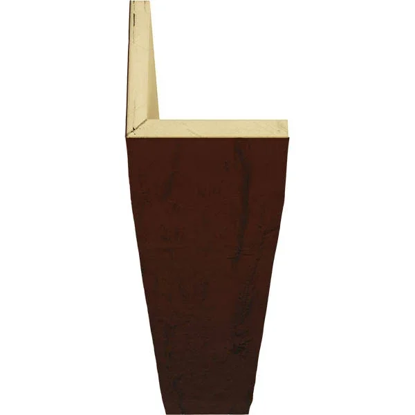 Ekena Millwork BMRW2C0040X040X096PE 4x22W x 4x22H x 8&L 2-Sided (L-beam) Riverwood Endurathane Faux Wood Ceiling Beam - Natural P