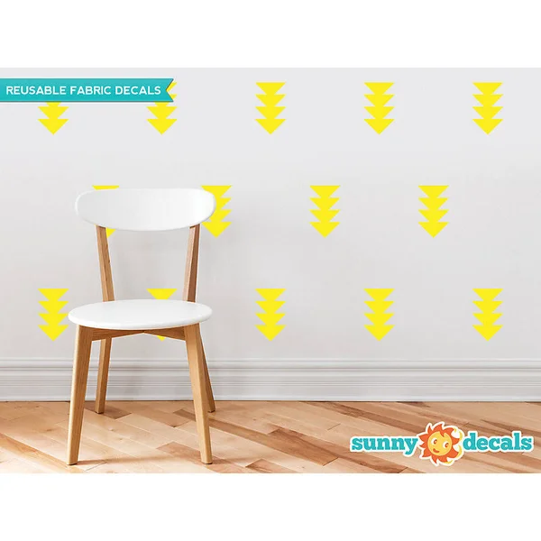 Sunny Decals Four-Triangle-Arrow Wall Decal Color: Yellow