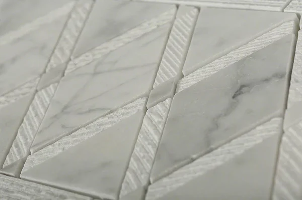 Grand 6x22 x 12x22 Marble Border Tile in Textured White Carrara Ivy Hill Tile