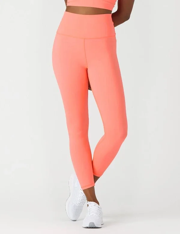 Glyder High Waist Pure 7/8 Legging: Hot Coral, Xxs, Hot Coral