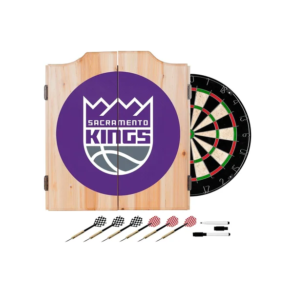 NBA Sacramento Kings Wood Dart Cabinet Set