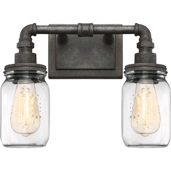 Quoizel Squire 2 Bath Light - Rustic Black - SQR8602RK