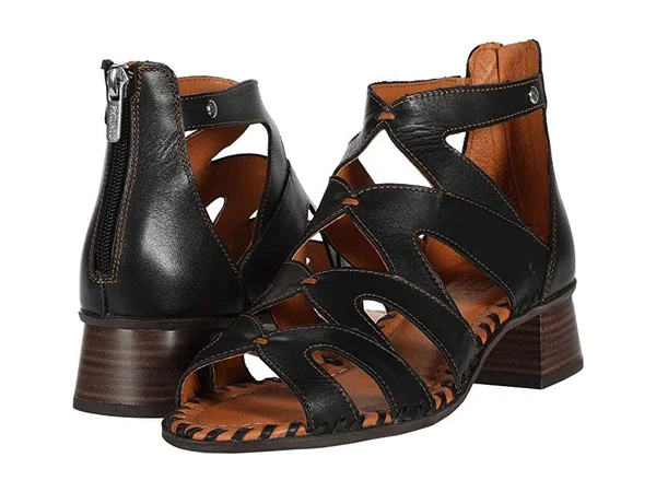 Pikolinos Women's Melilla Gladiator Sandal W4g-1907, Size: 36, Black Calfskin