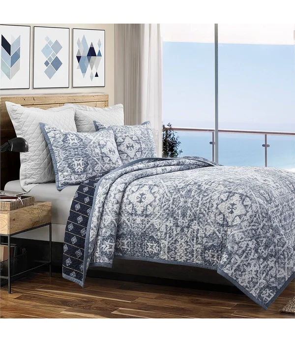 HiEnd Accents Reversible Skyler Quilt Set Full/Queen