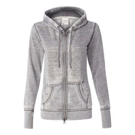 New - MMf - J. America - Women's Zen Fleece Full-Zip Hooded Sweatshirt, Size: 2XL, Other