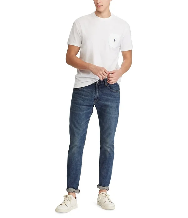 Polo Ralph Lauren Big Tall Classic-Fit Jersey Pocket Crewneck Tee, Mens, 4XB, Pale Royal Heather