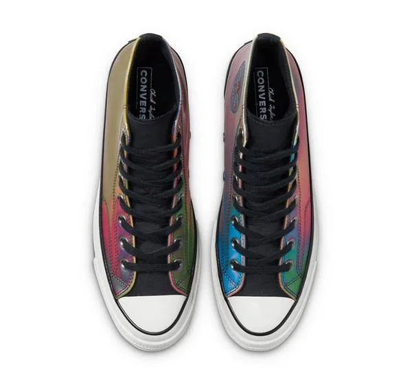 Converse Mens Chuck Taylor 70 High Top - Shoes Black/Multi/White Size 10.5