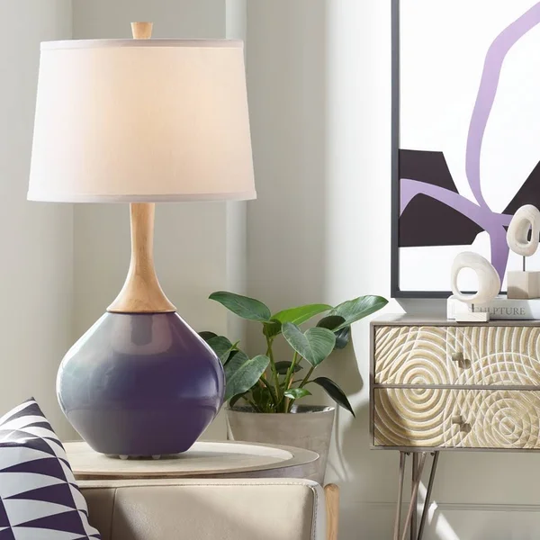 Color + Plus Quixotic Plum Wexler Table Lamp - Purple