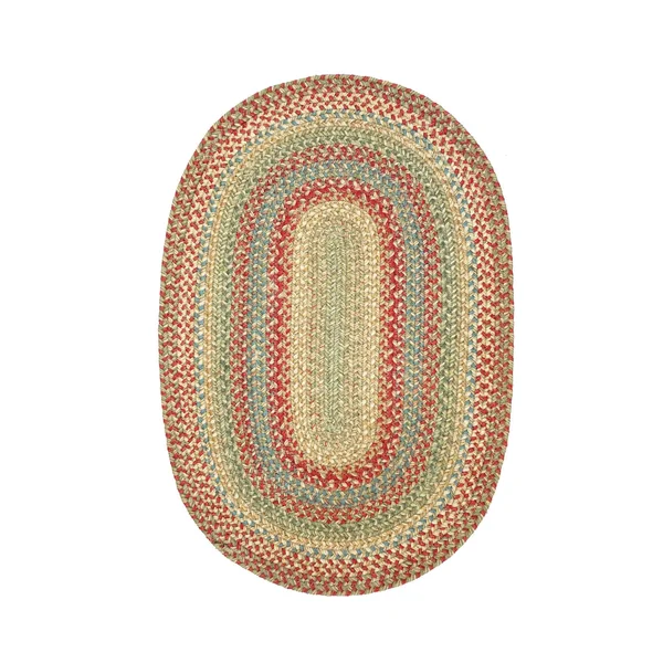 Homespice Decor - 5 x 8& Oval Azalea Jute Braided Rug