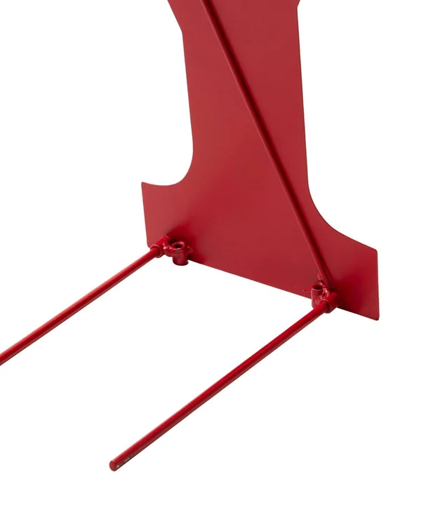 Glitzhome Metal Joy Yard Stake or Standing Decor or Wall Decor, Set of 3 - Red