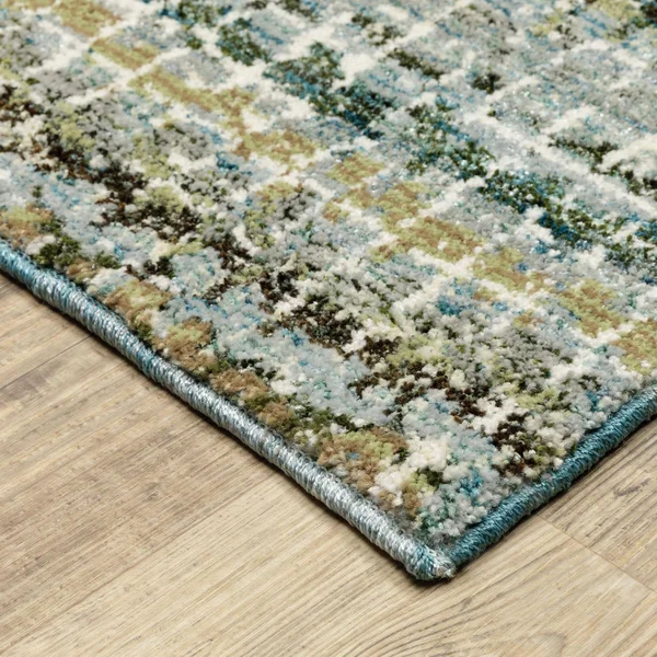 Oriental Weavers Atlas 747B0 Area Rug, Blue/Green, 2&6x22 x 12&0x22 Runner