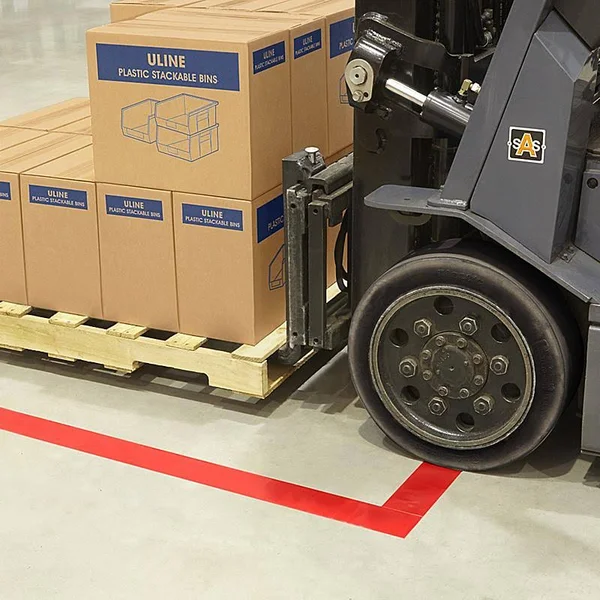 4x22 Red Solid Floor Tape - Mighty Line 4RR - 100& Roll