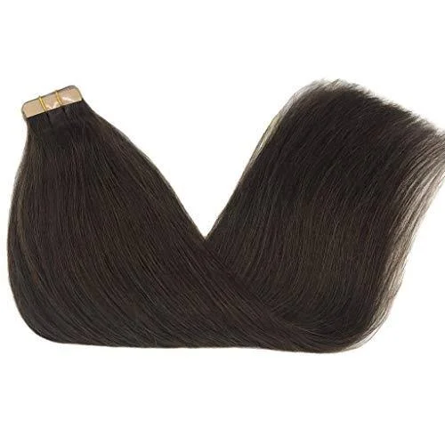 Goo Goo 16inch Tape in Hair Extensions Human Hair Dark Brown Silky Straight Remy