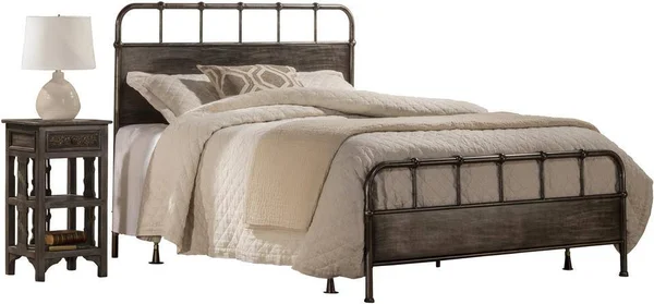 Hillsdale Furniture Bed Rubbed Black Grayson Bed Set King