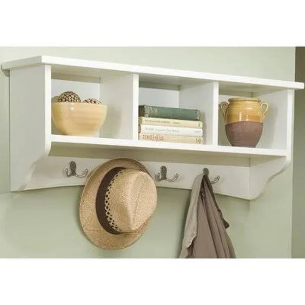 Kerlin Wall Mounted Coat Rack Three Posts Color: Ivory
