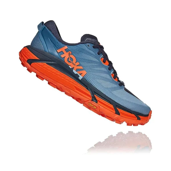 Hoka One One Men's Mafate Speed 3 Shoe - 7 - Provincial Blue, Carrot