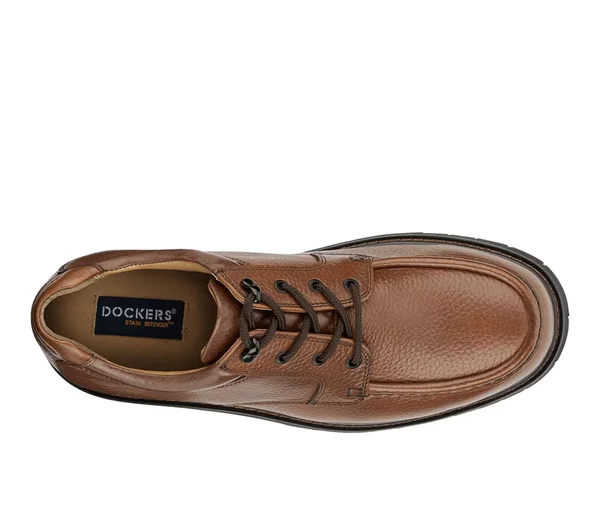Dockers Glacier Men's Lace Up Moc Toe Shoes - Dark Tan, 10.5