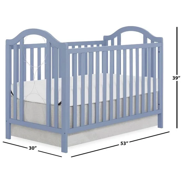 Slumber Baby Ariel Convertible Crib - Dusty Blue